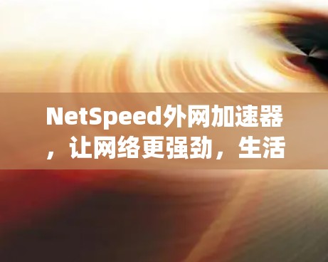 NetSpeed外网加速器，让网络更强劲，生活更轻松