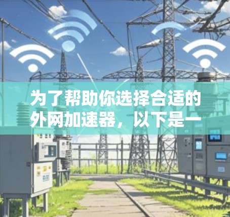 为了帮助你选择合适的外网加速器，以下是一些综合考虑的因素和推荐