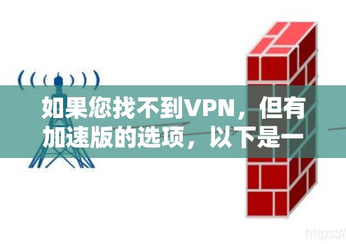 如果您找不到VPN，但有加速版的选项，以下是一些步骤可能帮助您
