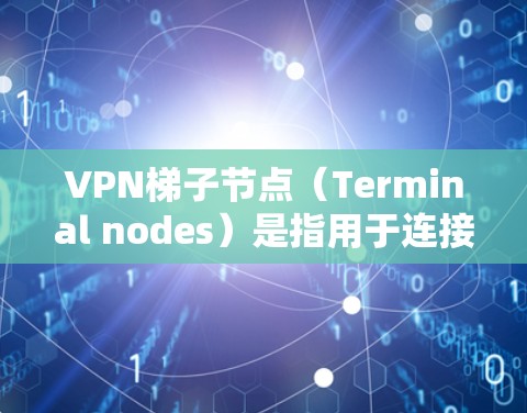 VPN梯子节点(Terminal nodes)是指用于连接到VPN服务器的设备,通常用于访问和管理VPN服务。以下是关于VPN梯子节点的一些关键信息 VPN梯子节点(Terminal nodes)是指用于连接到VPN服务器的设备,通常用于访问和管理VPN服务。以下是关于VPN梯子节点的一些关键信息